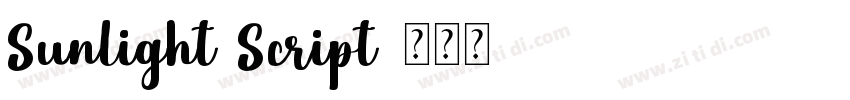 Sunlight Script字体转换